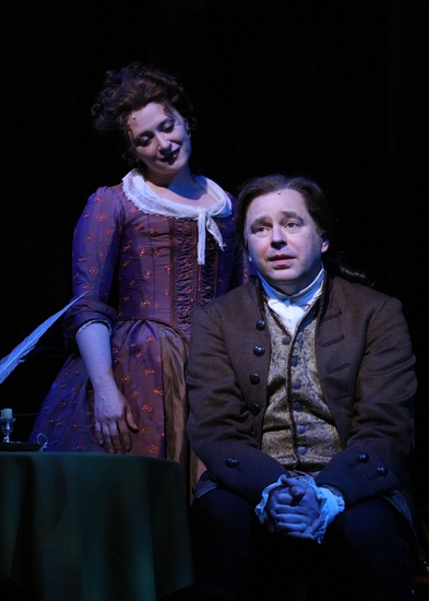 1776 at Paper Mill Playhouse, Photo by Gerry Goodstein, Kerry O’Malley (Abigail Adams) and Don Stephenson (John Adams).